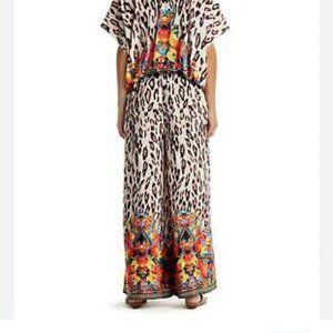 TRUE Colors By La Moda Tropical Animal Print Bouson Jumpsuite Size Small/Medium